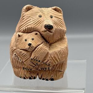 Vtg Artesania Rinconada Classic Brown Bear with Baby Bear Retired 3" Wildlife